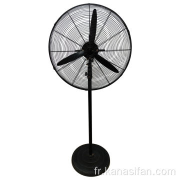 Ventilateur sur pied électrique en métal noir